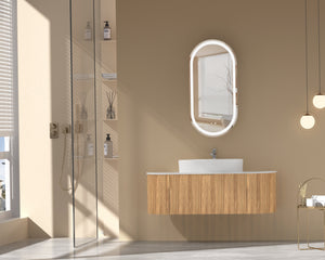 Trade Vanities CARYSIL 1200mm Fluted Wall Hung Vanity 1200 x 469 x 412mm