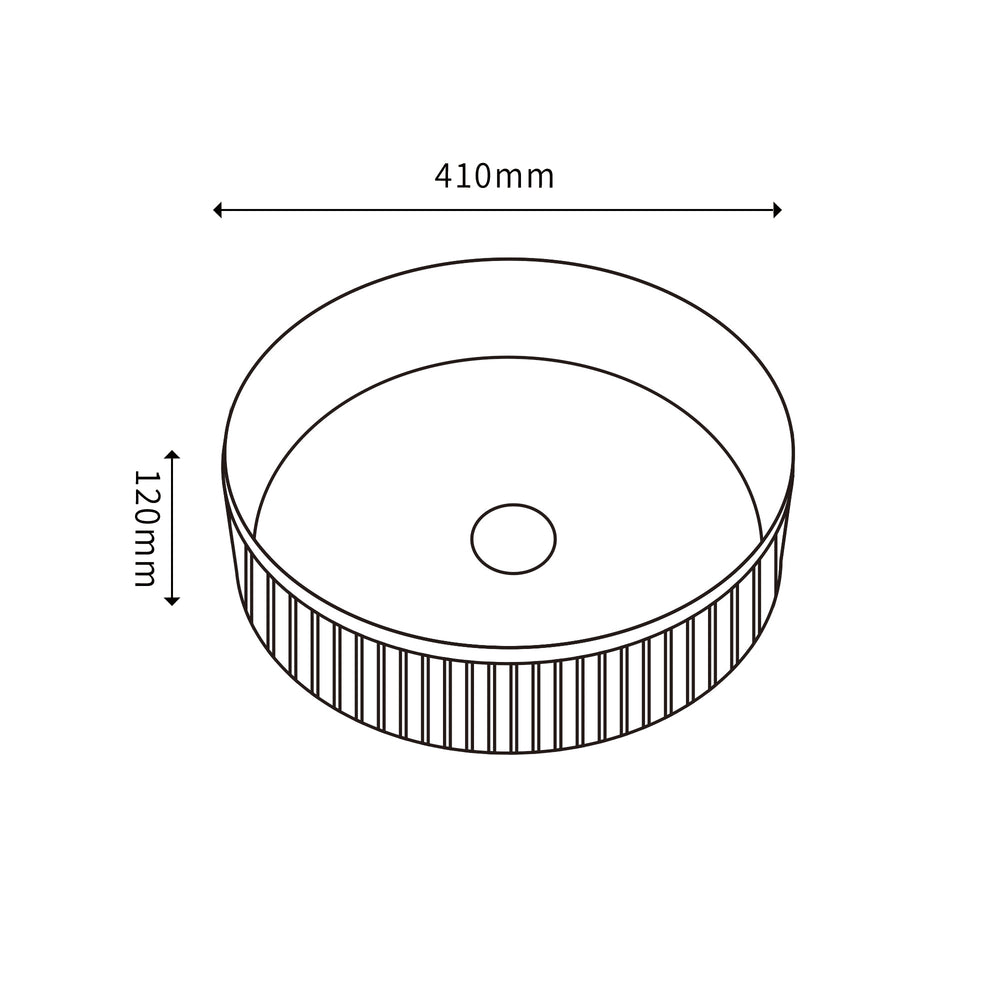 CA410R-MW Above Counter Basin 410*410*120mm Matt White