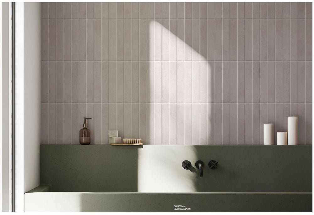 Capri Soft Pink Matt Subway Tile 50x300mm