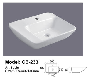 Avia Basins CB-233 Above counter basin 580*430*140mm