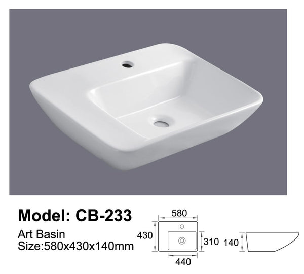 Avia Basins CB-233 Above counter basin 580*430*140mm