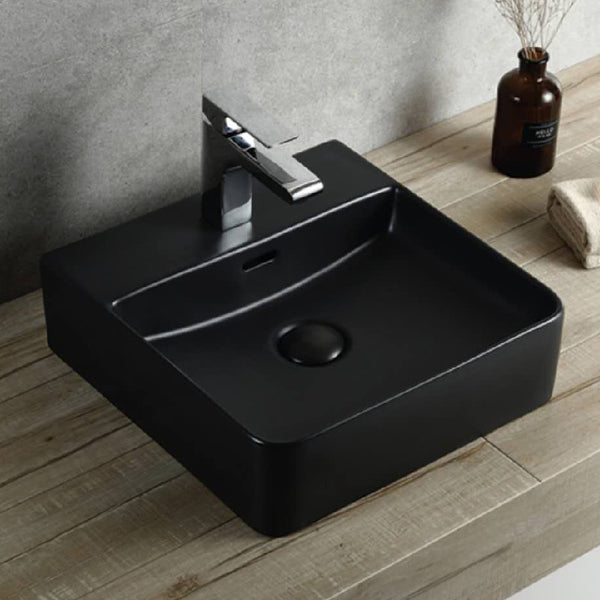 CB-121-MB Above Counter Basin 420*420*130MM Matt Black Finish