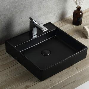 CB-123-MB Above Counter Basin 440*440*100MM Matt Black Finish