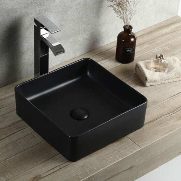 CB-125-MB Above Counter Basin 370*370*120MM Matt Black Finish