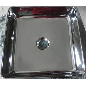 CB-125-S Above Counter Basin 370*370*120MM Gloss Silver Finish