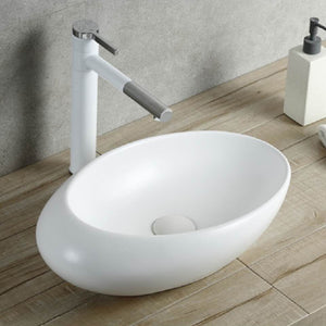 CB-127-MW Above Counter Basin 490*310*150MM Matt White Finish