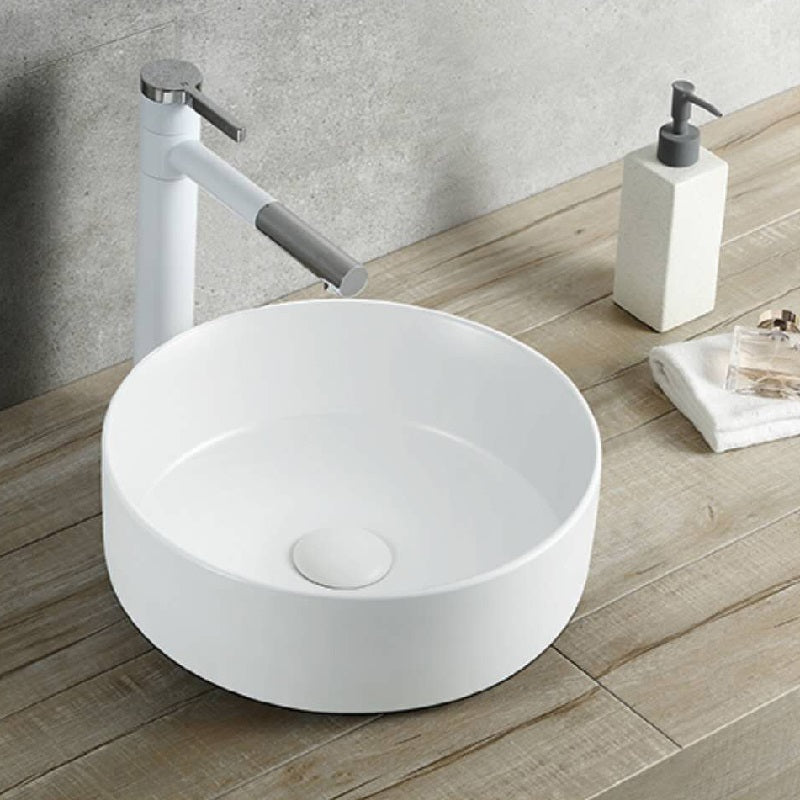CB-128-MW Above Counter Basin 360*360*120MM Matt White Finish