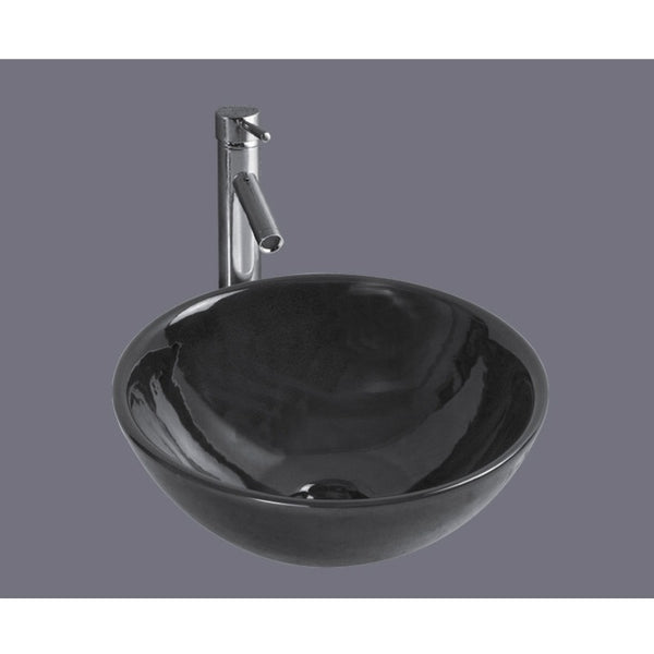 CB-201B Above Counter Basin 435*435*160mm Gloss Black