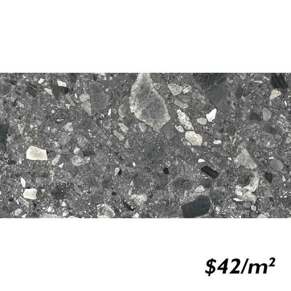 T/CESTDGM3060 ENTIVA CEPPO STONE DARK GREY MATT SMART-TECH 300*600mm REC.