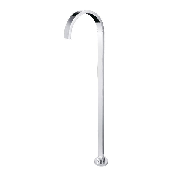 Chrome Square Floor Standing Mixer (Brass) CH0001.BS
