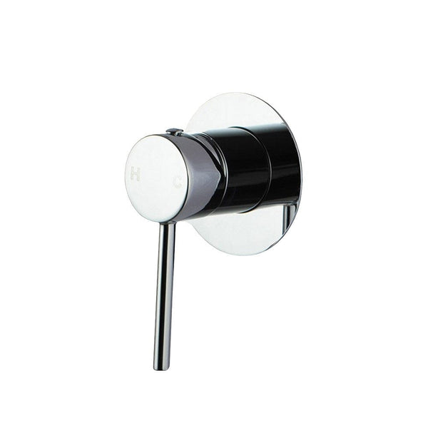 TSI Mixer Taps CH0126-2-80.ST LUCID PIN ROUND CHROME SHOWER/BATH WALL MIXER(80MM COVER PLATE)