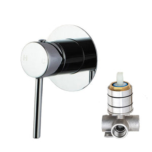 TSI Mixer Taps CH0126-2-80.ST LUCID PIN ROUND CHROME SHOWER/BATH WALL MIXER(80MM COVER PLATE)
