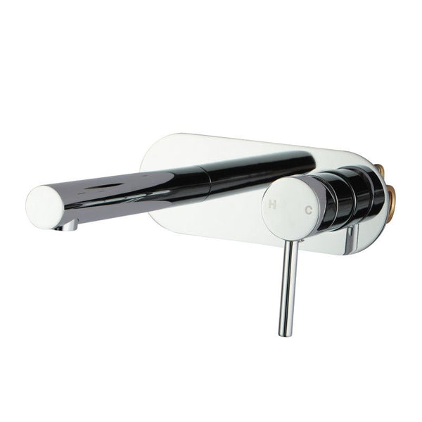 LUCID PIN Series Round Chrome Wall Mixer With Spout CH0143-2.BM