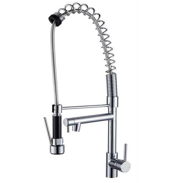 Spring Chrome Commercial Double Spout Kitchen Sink Mixer Tap CH1009.KM