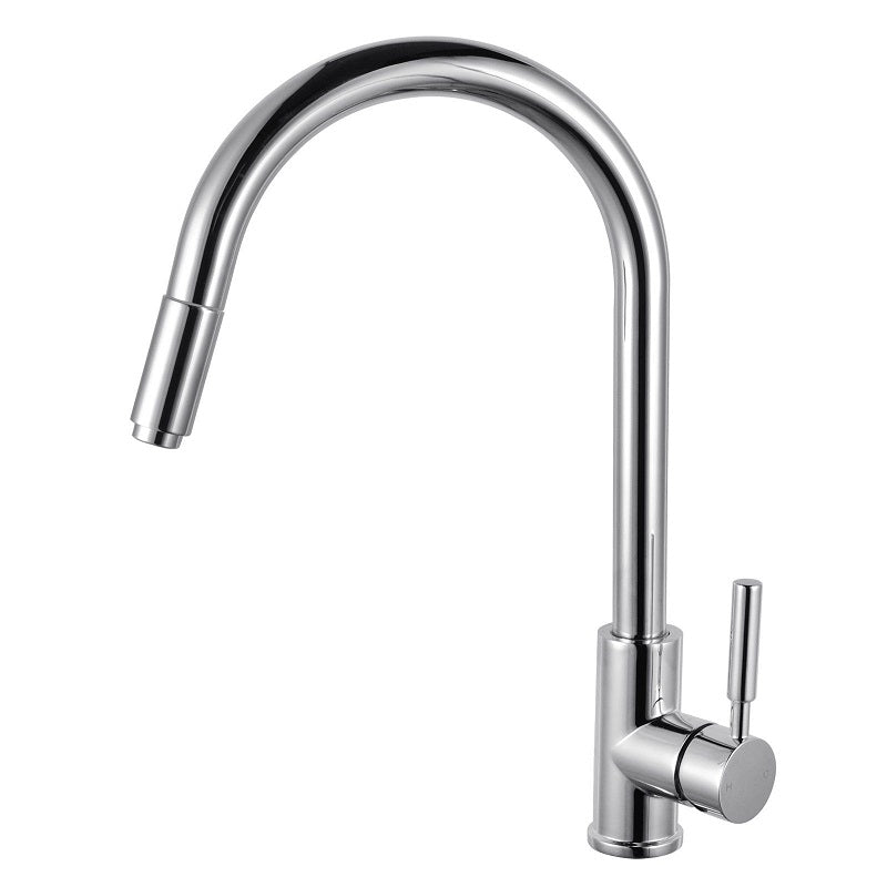 Round Chrome Pull Out Kitchen Sink Mixer Tap CH1016.KM