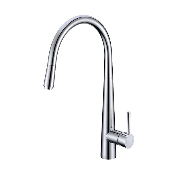 Round Chrome Pull Out Kitchen Sink Mixer Tap CH1021.KM