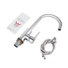 TSI Mixer Taps Round Chrome Standard Kitchen Sink Mixer Tap CH1026.KM