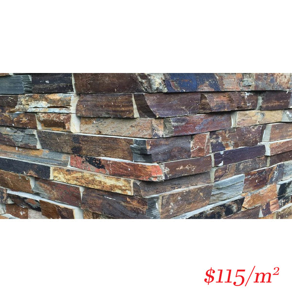Stackstone - Chunky Bronzed Ember Corner 510×150×10-25mm
