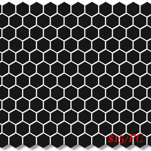 CHX BLK23M HEXAGON MOSAIC 23MM BLACK MATT (260X300MM PER SHEET)