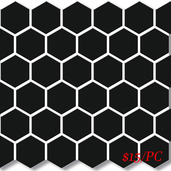 CHX BLK51M HEXAGON MOSAIC 51mm BLACK MATT (271X282MM PER SHEET)