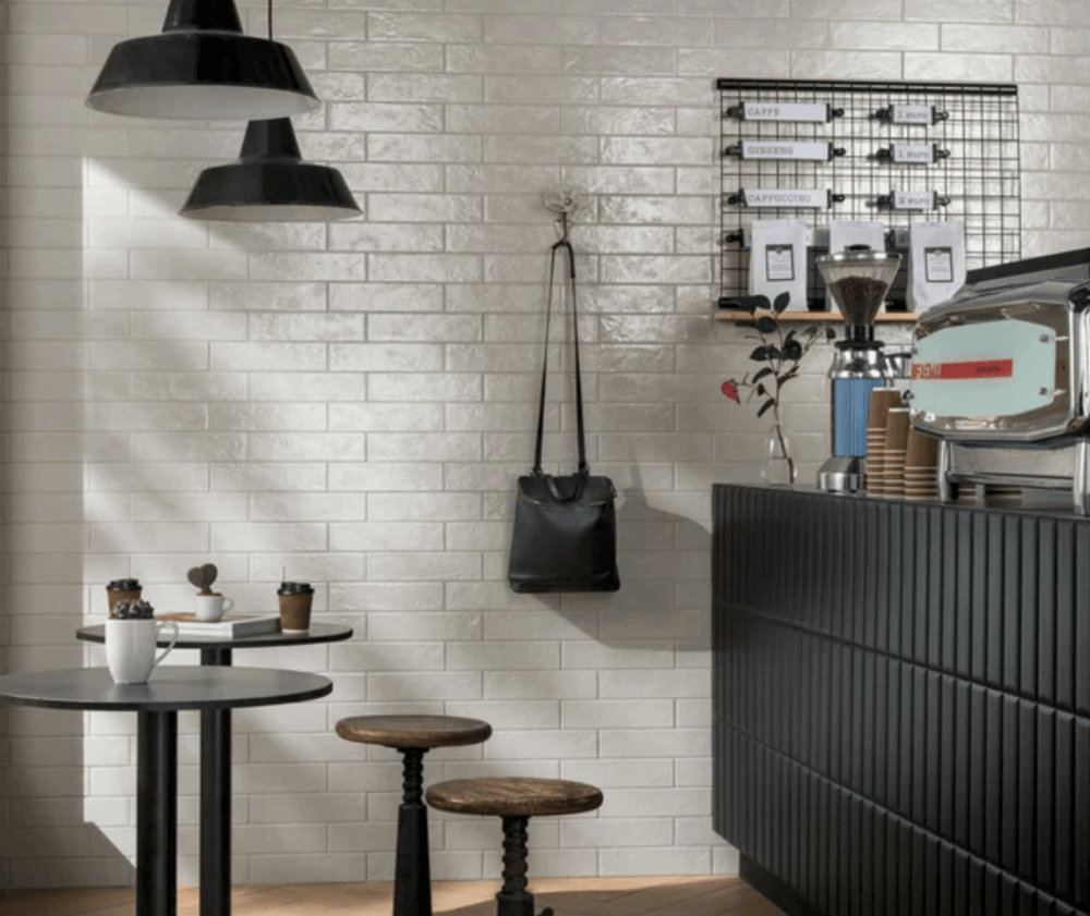 COR0002 REGOLI NERO GLOSS PORCELAIN SUBWAY WALL 75X300MM Made In Italy