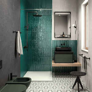 GNS Tile COR0005 REGOLI VERDE MATT PORCELAIN SUBWAY WALL 75X300MM Made In Italy