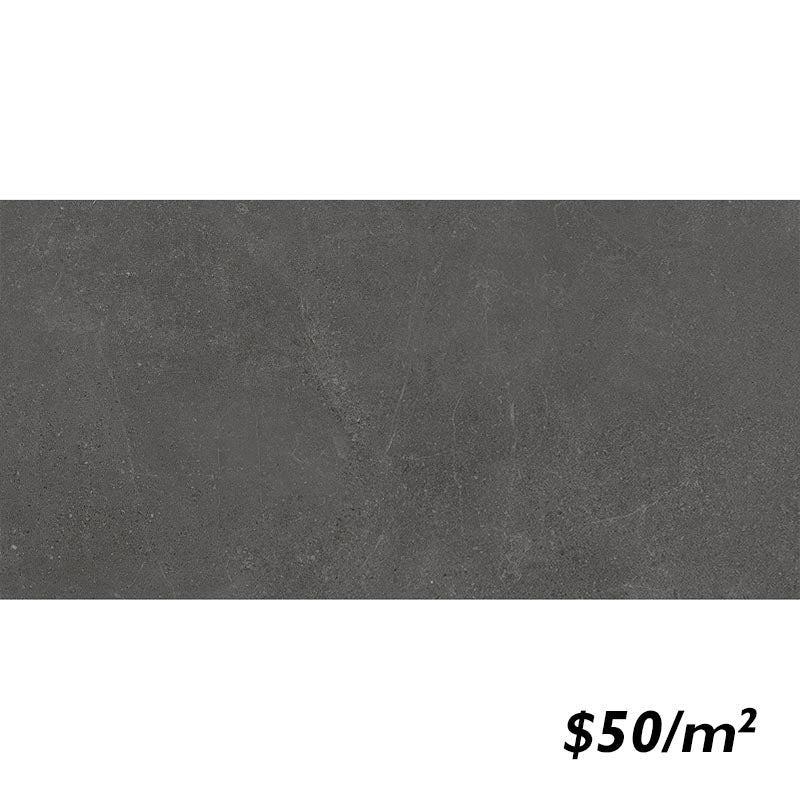 36CREBKM C36179 CRETE NERO BLACK MATT P4 300X600mm