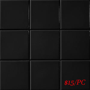 CSQ BLK97M SQUARE MOSAIC 97mm BLACK MATT (300X300MM PER SHEET)
