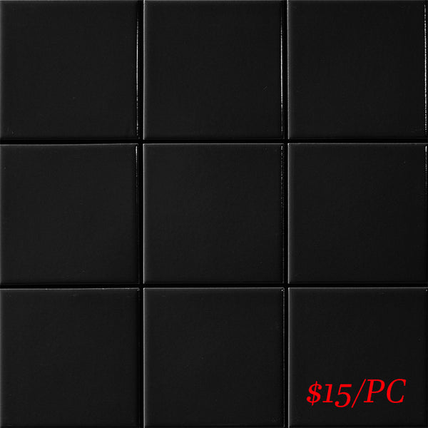 CSQ BLK97M SQUARE MOSAIC 97mm BLACK MATT (300X300MM PER SHEET)