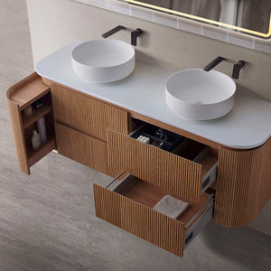 Bristol 1500mm Wall Hung Rosewood Vanity Double Bowl CWH68-1500DA6