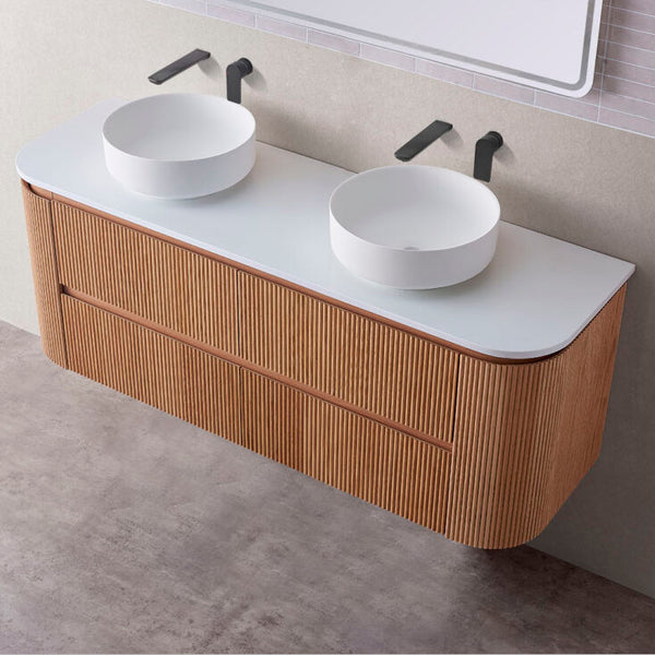 Bristol 1500mm Wall Hung Rosewood Vanity Double Bowl CWH68-1500DA6
