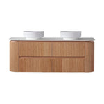 Bristol 1500mm Wall Hung Rosewood Vanity Double Bowl