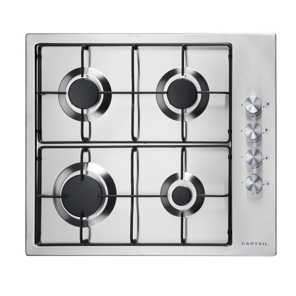 CARYSIL BUILT-IN STAINLESS STEEL 4 BURNER GAS HOB