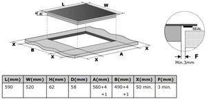 CARYSIL BUILT- IN INDUCTION HOB 60CM