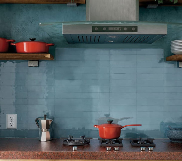 STI Tile Casablanca Baby Blue Gloss Subway Tile 120X120mm