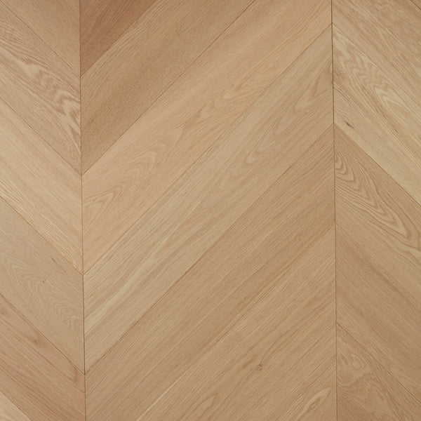 De Marque European Oak Engineered Chevron 600x120x15/4mm - Pure Natural