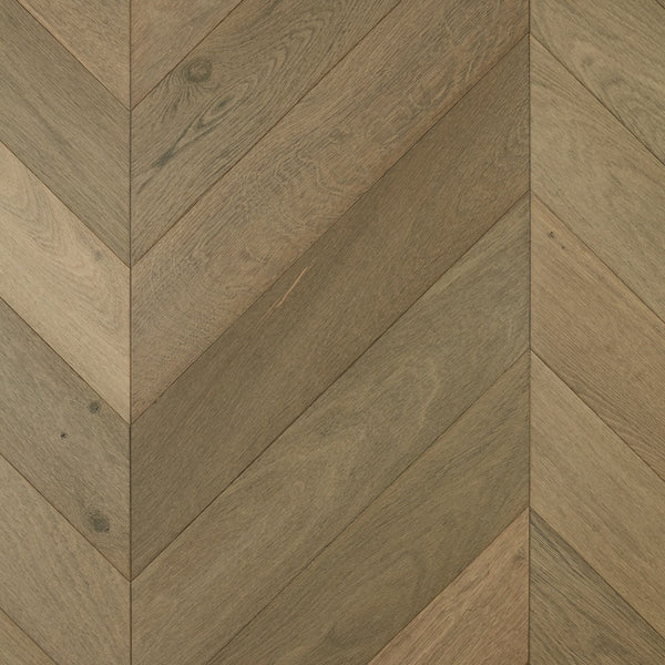 De Marque European Oak Engineered Chevron 600x120x15/4mm - Storm