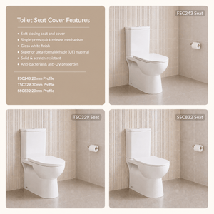 Noveen Toilets T2131A — CHICAGO Rimless Toilet Suite
