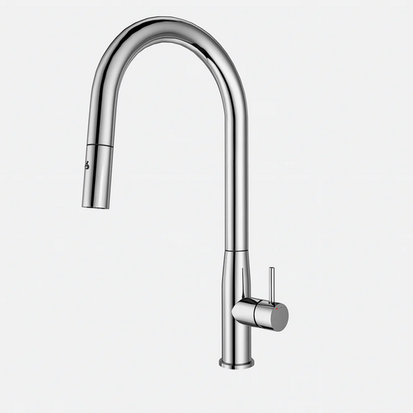 C-1SKMC Navona Carysil Slim Chrome Pull Out Kitchen Mixer