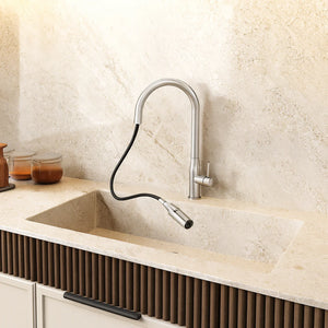 C-1SKMC Navona Carysil Slim Chrome Pull Out Kitchen Mixer