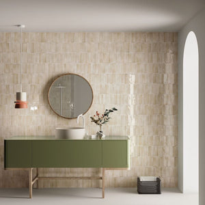 DSS Tile Coco Canvas Gloss Subway Tile 50X150mm Made in Spain