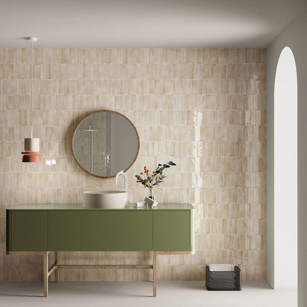 DSS Tile Coco Canvas Gloss Subway Tile 50X150mm Made in Spain
