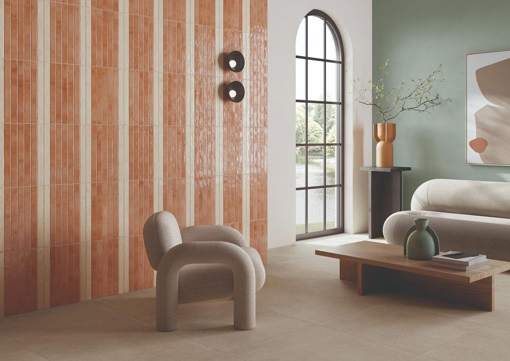 Coco Orchard Pink Gloss Subway Tile 50X150mm Made in Spain