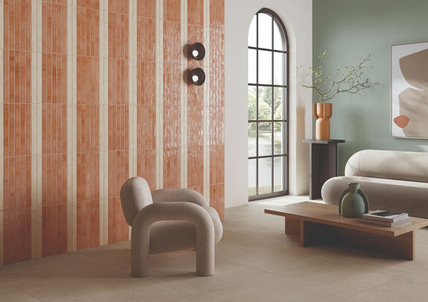 DSS Tile Coco Orchard Pink Gloss Subway Tile 50X150mm Made in Spain