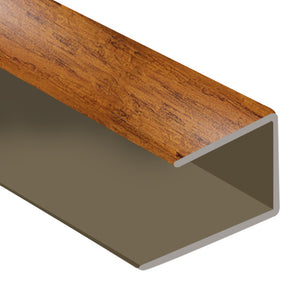 Timber Flooring Metal Senior End Trim - COFFEE BAMBOO