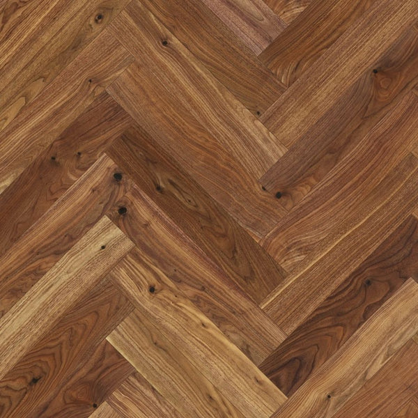 Crosswood European Oak Engineered Herringbone 600x127x14/3mm - American Walnut