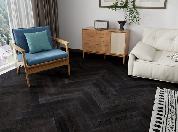 Crosswood European Oak Engineered Herringbone 600x127x14/3mm - Brescia