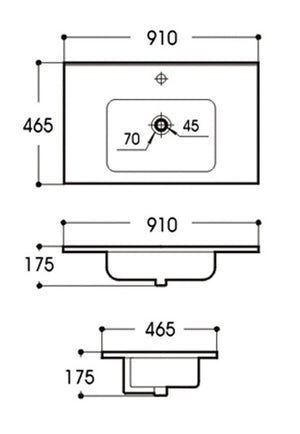 KDK-D900B Under Counter Basin 910*465*175mm