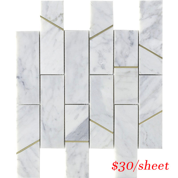 DEC BARCAR DECO BARRES CARRARA 298x298MM