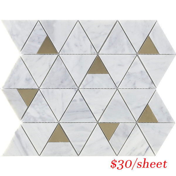 DEC PYRCAR DECO PYRAMID CARRARA 327x292MM